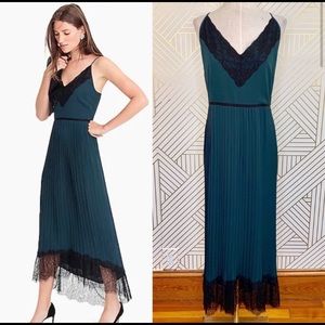 J. Crew Collection Pleated Dress with Lace